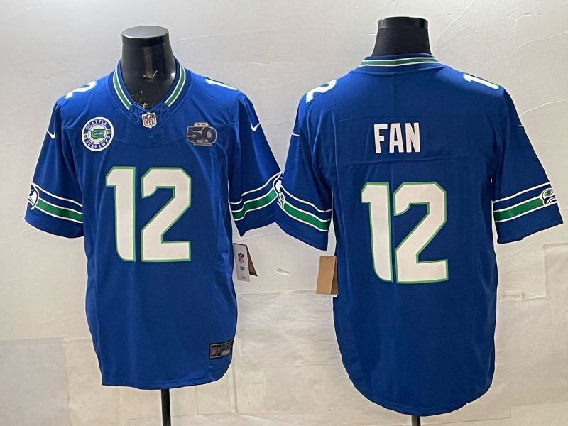 Men 2026 Seattle Seahawks #12 Fan Blue 4th generation Nike Limited NFL Jersey style 01->philadelphia eagles->NFL Jersey